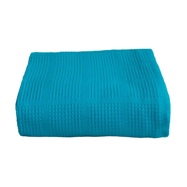 Sobrecama Piqué Azul