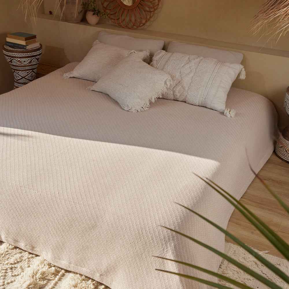 Sobrecama Verano Beige Madera