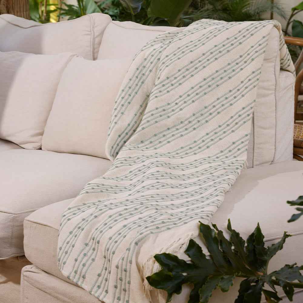 Manta Throw Nudos Crema 130x180cm