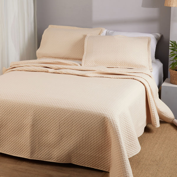 Edredón Quilt Microfibra Beige