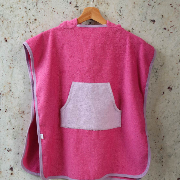 Capucha Poncho 60x120cm Kids Fucsia 350gr