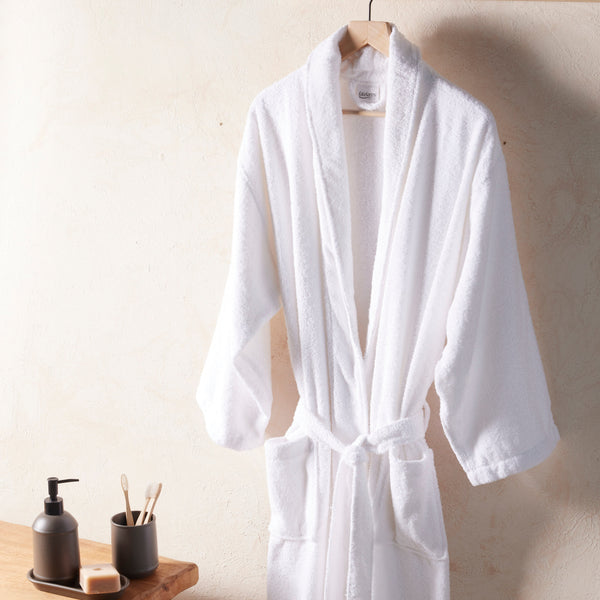 Bata Spa tipo Smoking Masculina Blanco 400gr