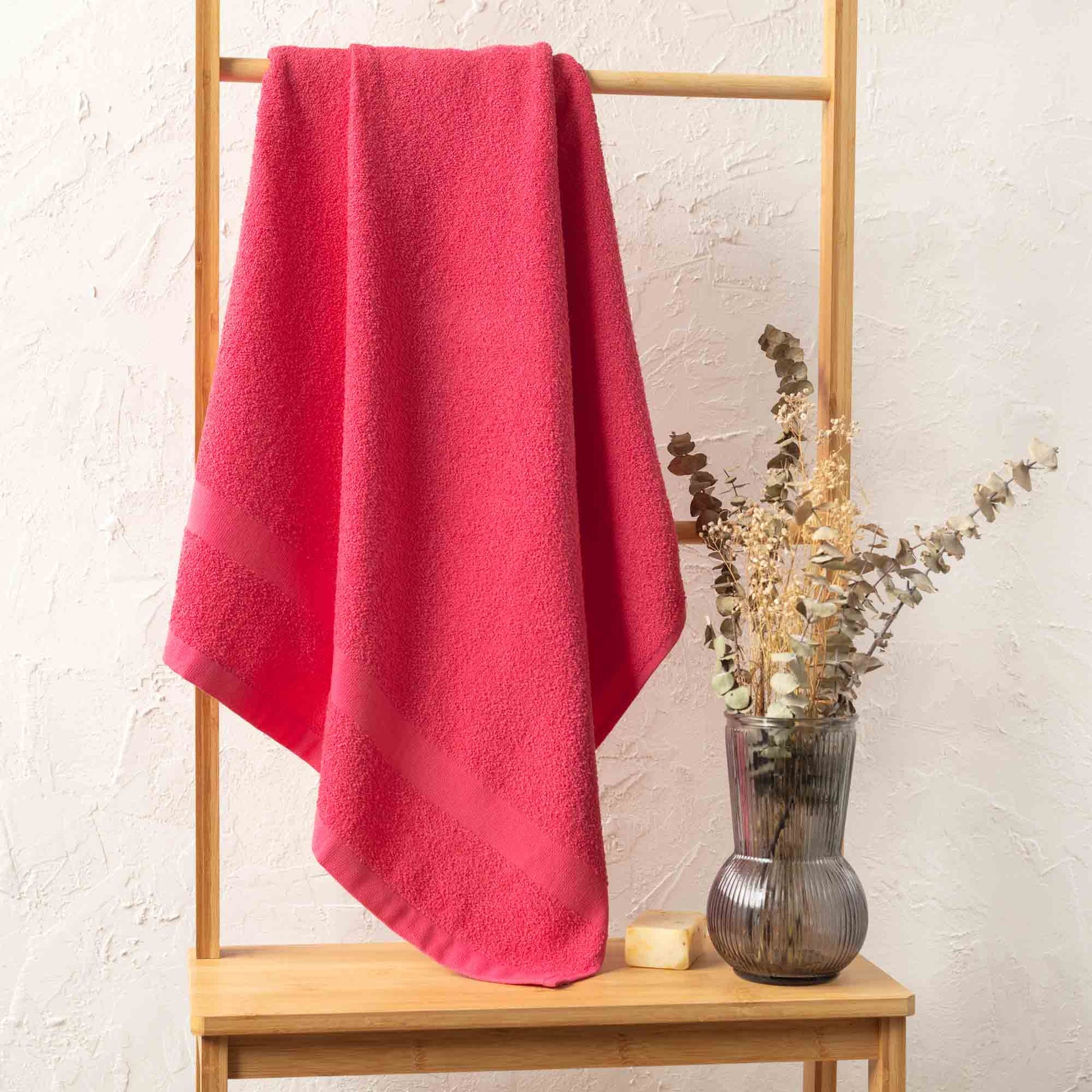 Toalla de Cuerpo Calat 70x140cm 320gr Rosado - Fatelares  | Toallas de baño y productos de hogar