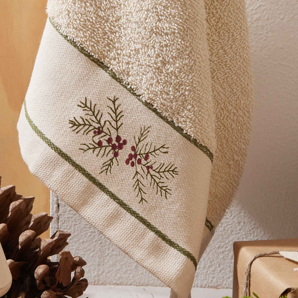 Toalla de Manos Cascabel 40x60 cm 400gr Crema / Verde