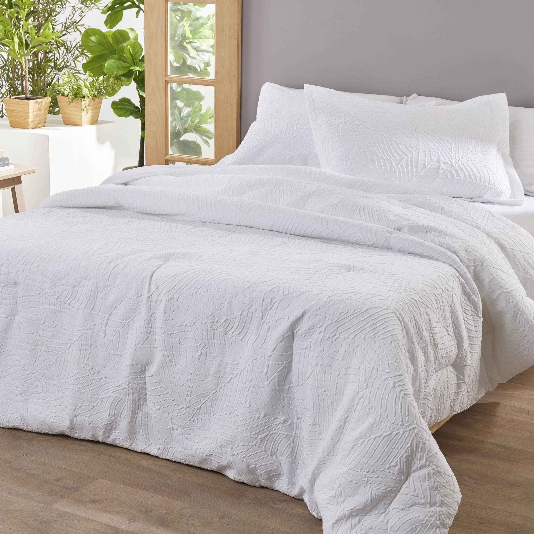 Edredón Comforter Microfibra Blanco