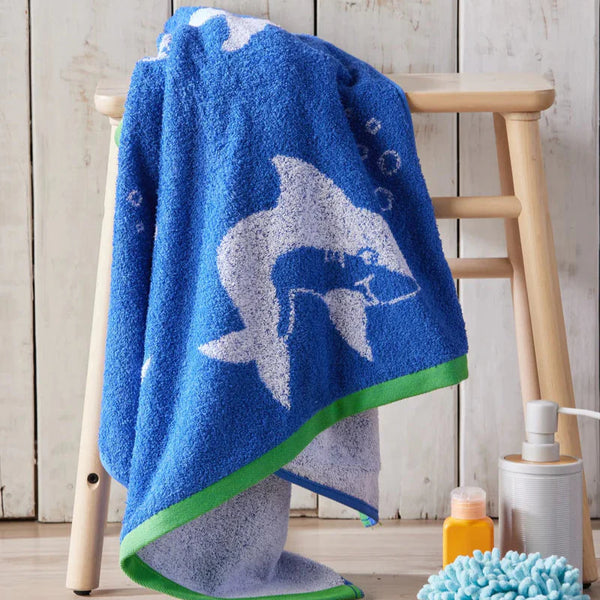 Toalla Infantil 70x120cm Jacquard Tiburon 450gr