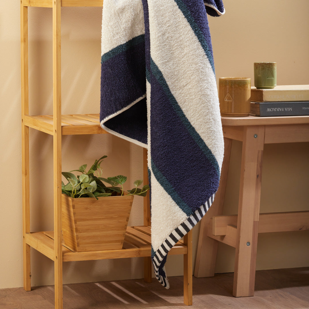 Toalla de Cuerpo Nori 70x140 cm 550gr Azul/Negro