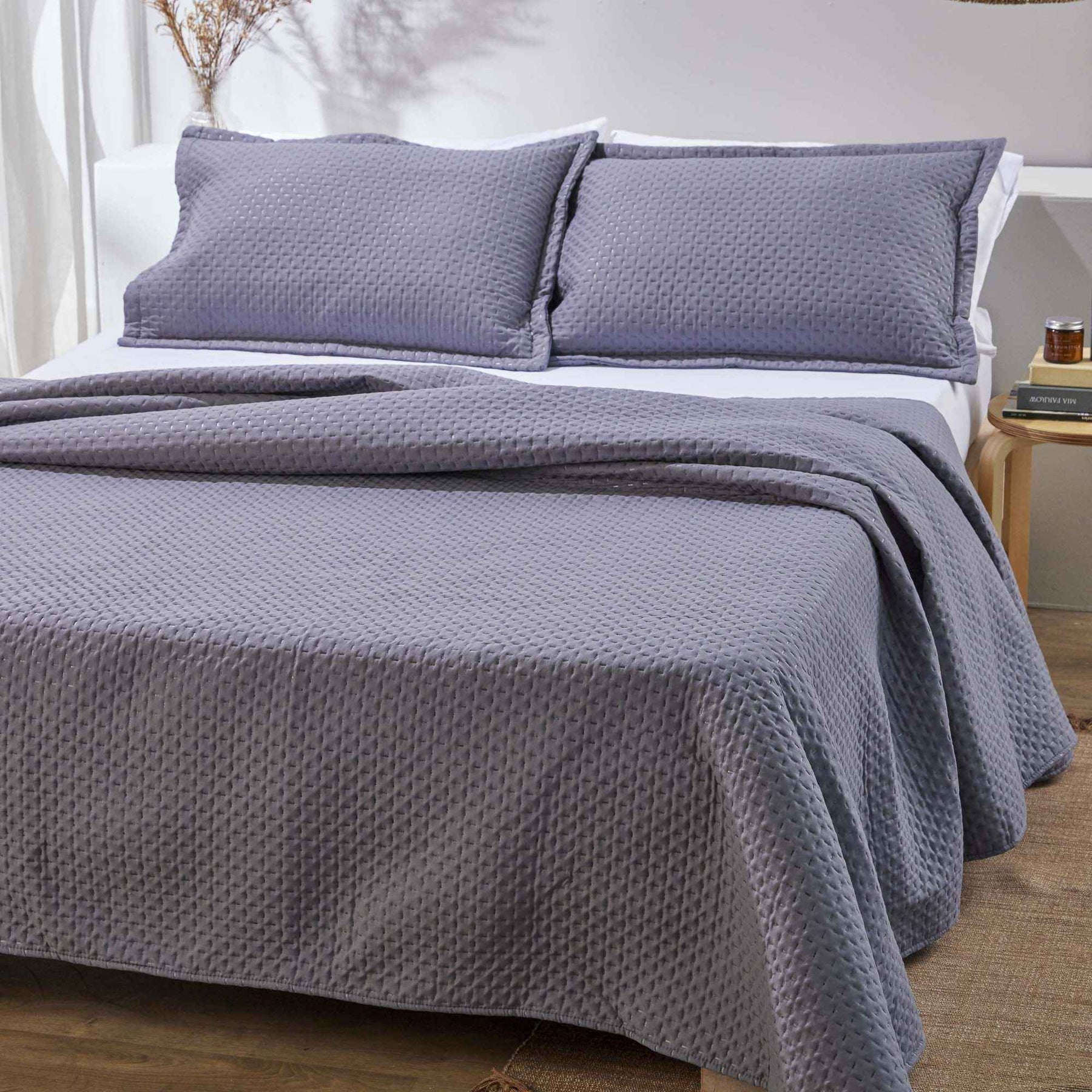 Edredón Quilt Microfibra Gris