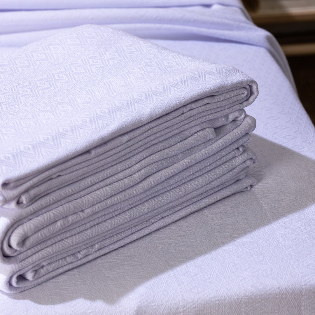 Set x4 Sobrecama Nevada Blanca 160X220 cm 100% Algodón