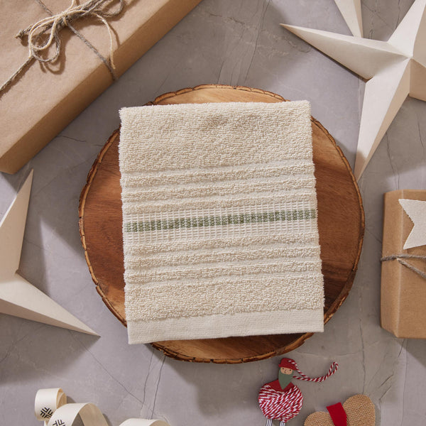 Toalla de Manos Teyuna 40x70cm 400gr Beige/Verde