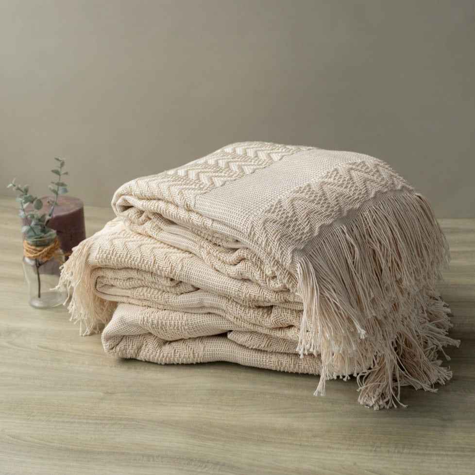 Manta Throw Antonieta 130x180cm Crema