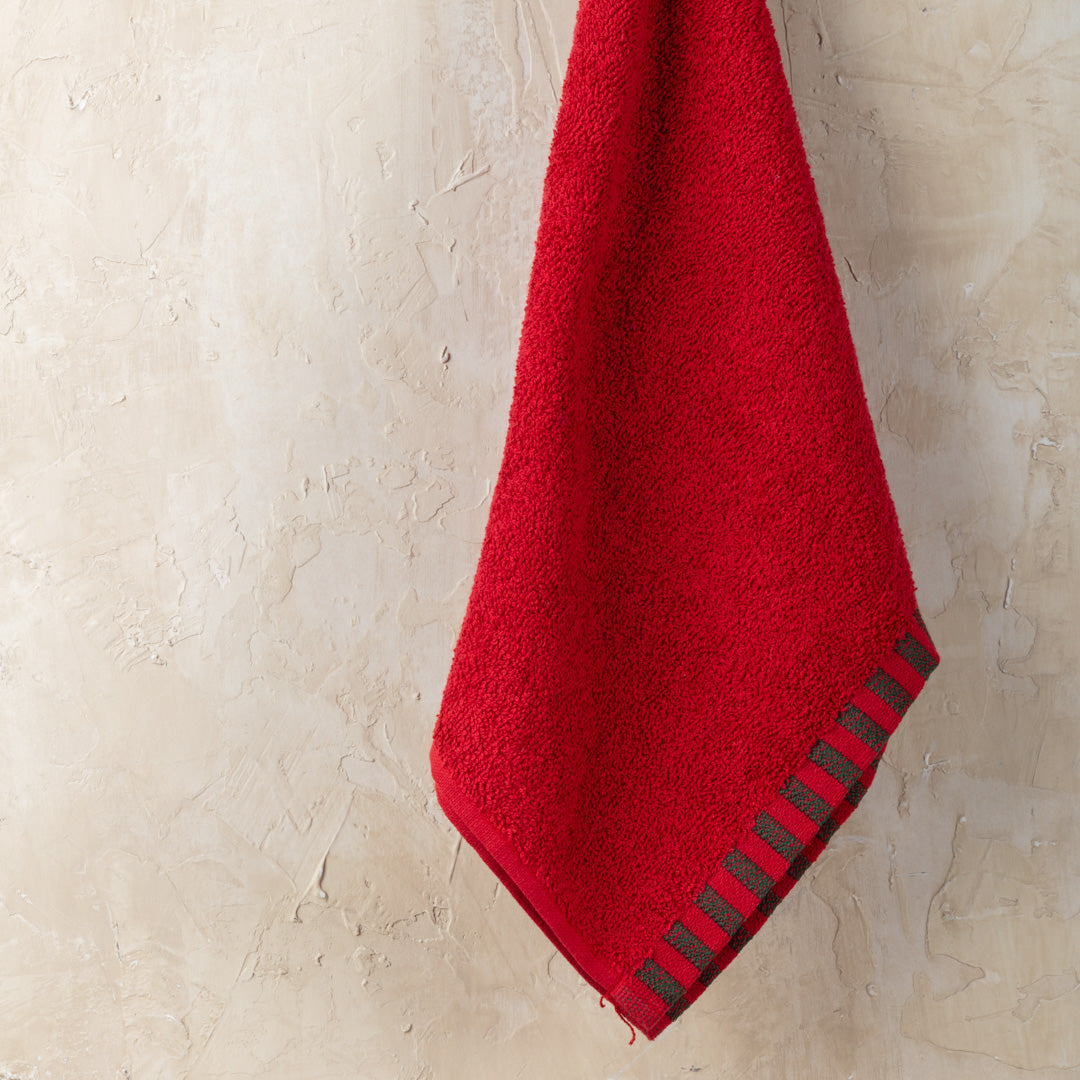 Toalla de Manos Navideña Elf 50x70 cm 450 gr Rojo/Verde