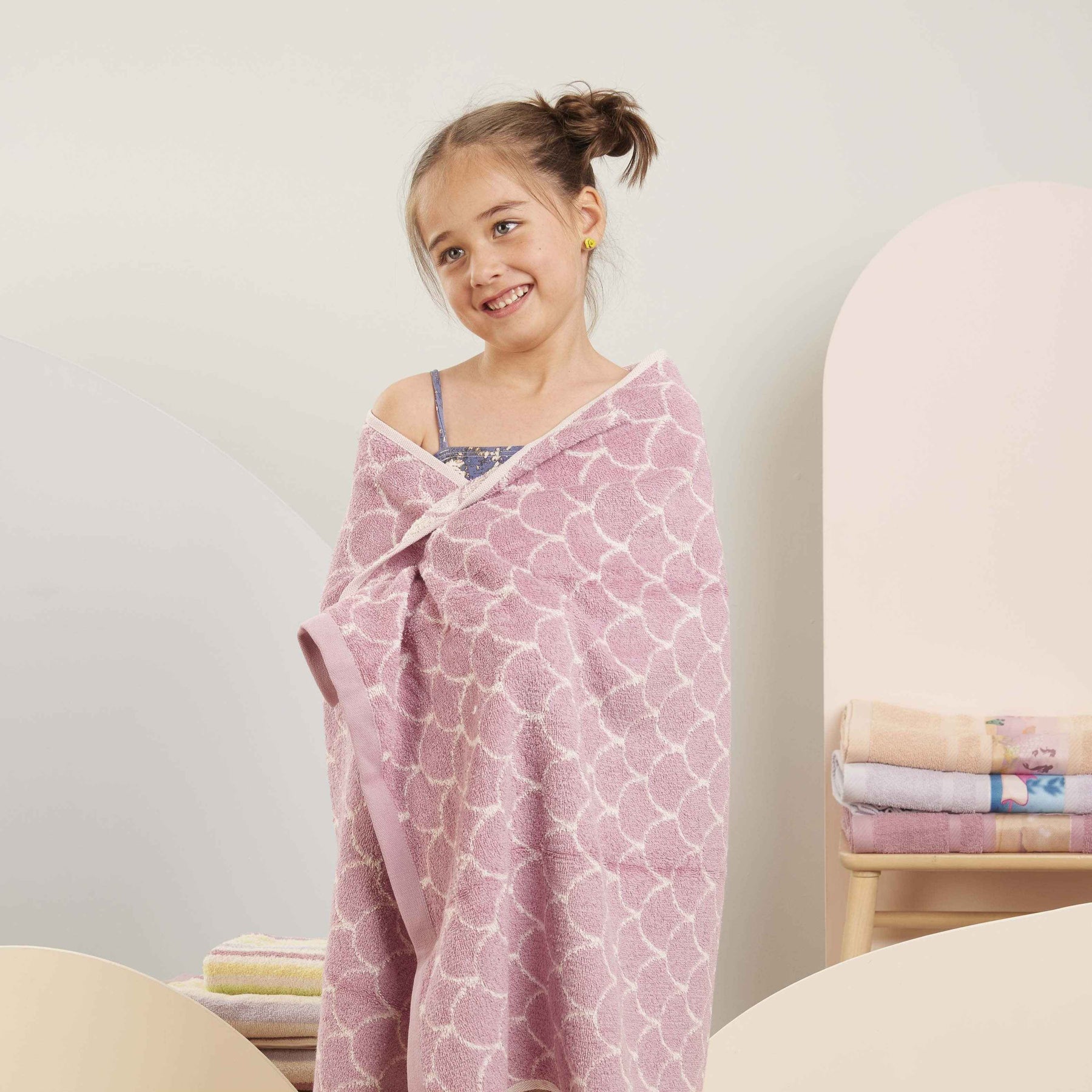 Toalla de Cuerpo Jacquard Infantil Sirena 70x120 cm 450gr Lila