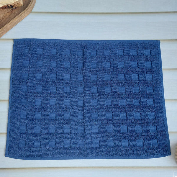 Tapete de Baño Cuadros 40x50cm Azul 600gr