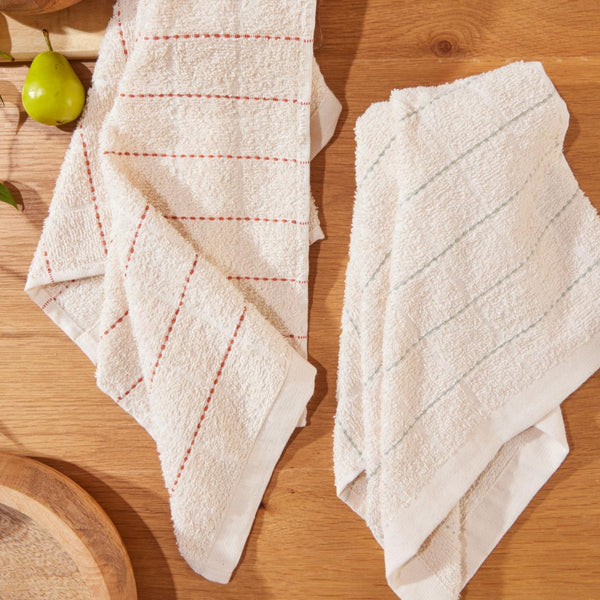 Juego x 2 Limpiones de Cocina 40x70 cm Terra/Verde 320gr
