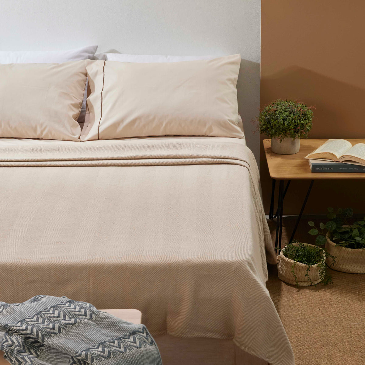 Sobrecama Atardecer Café Tanino - Fatelares  | Toallas de baño y productos de hogar