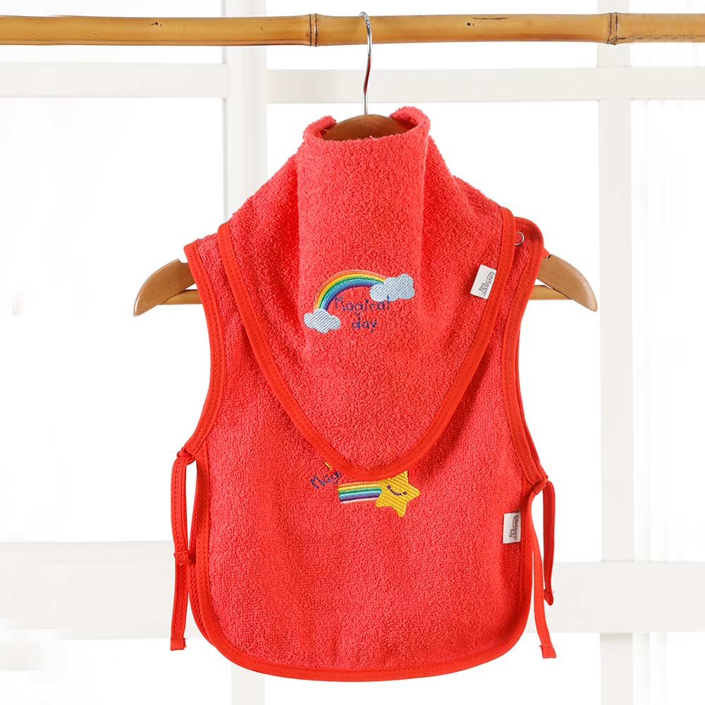 Babero Baby bordado Coral