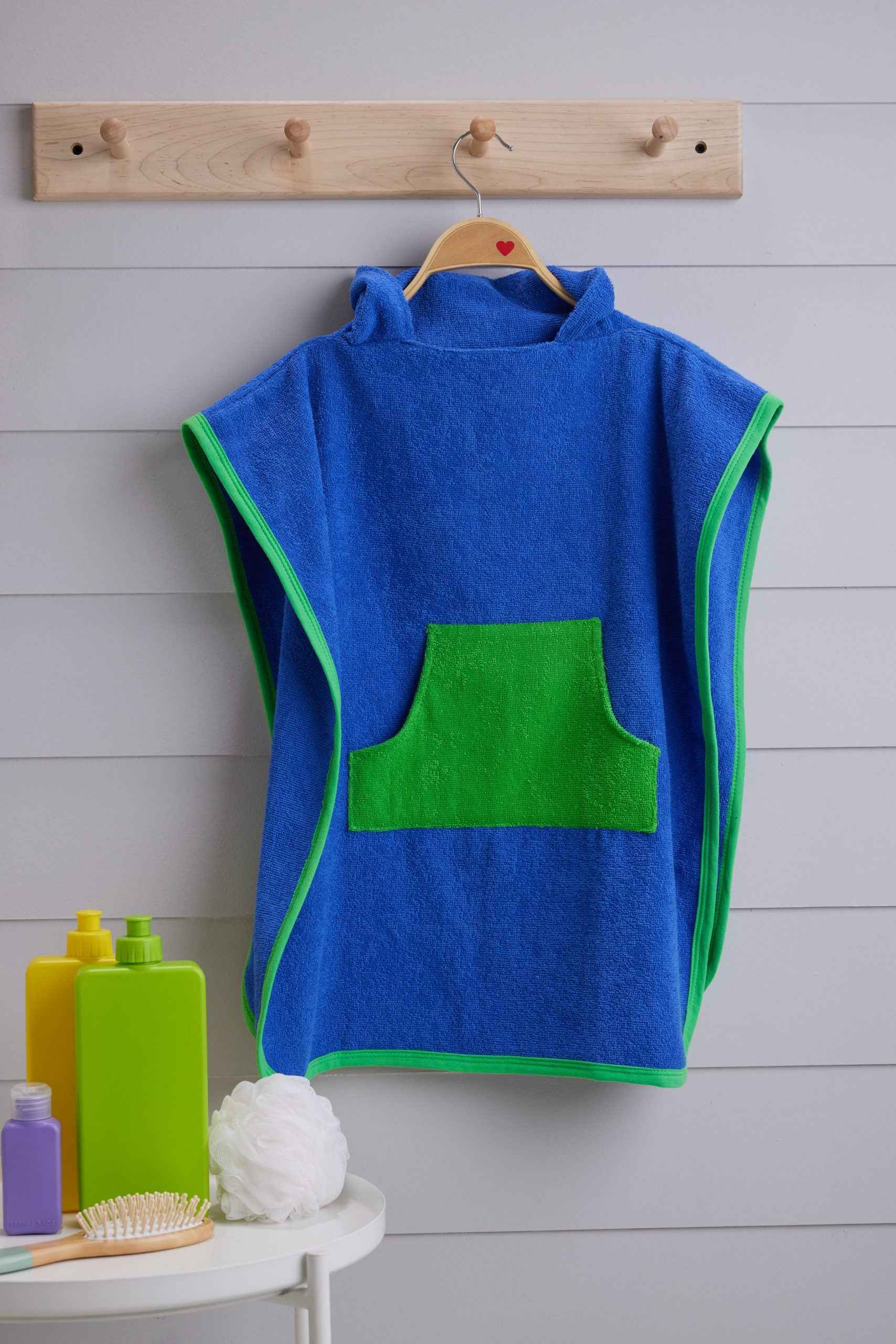 Capucha Poncho 60x120cm Kids Azul 350gr